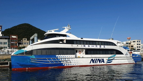여수∼거문도 항로 고속여객선 ‘니나(Nina)호’가 3일 첫 운항에 들어간다. (사진=여수시의회)