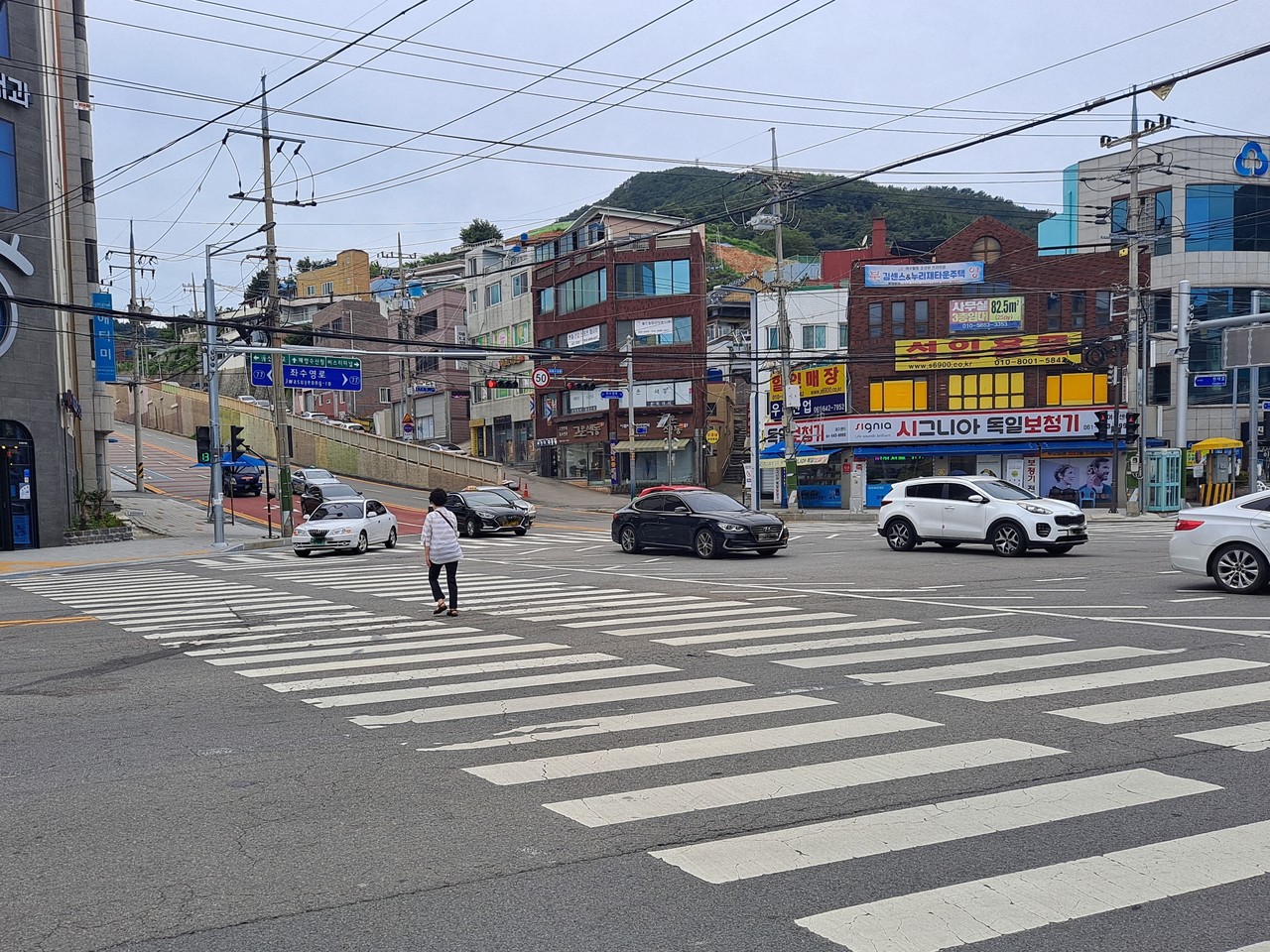 여수 한재사거리 교통사고 현장 '횡단보도' 논란