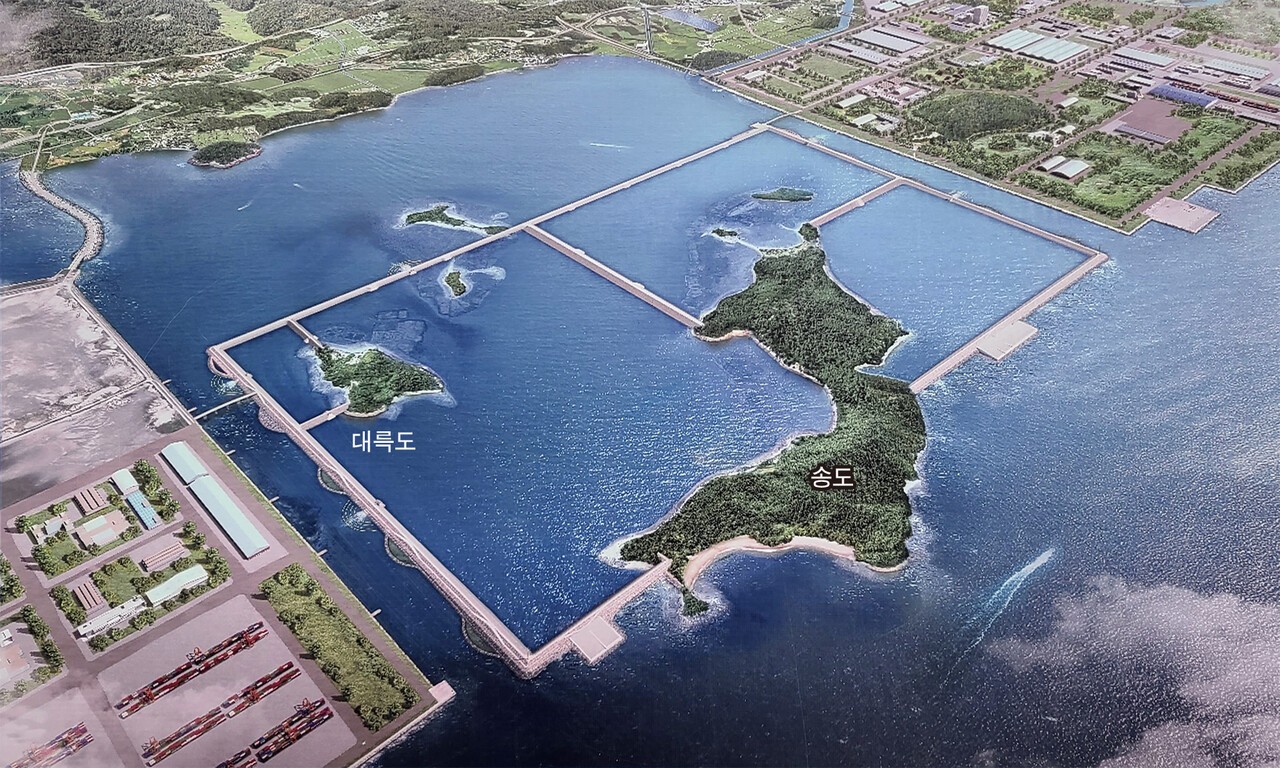 ▲ 광양항 광역 준설토 투기장 조성공사 조감도.